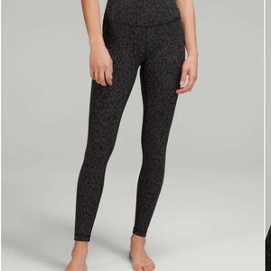 Lululemon Sz 6 Wunder Train High-Rise 25 Wild Thing Camo Deep Coal Leggings